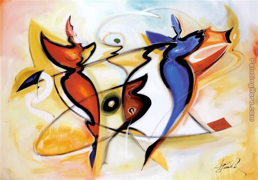 Dancing Angels painting - Alfred Gockel Dancing Angels art painting